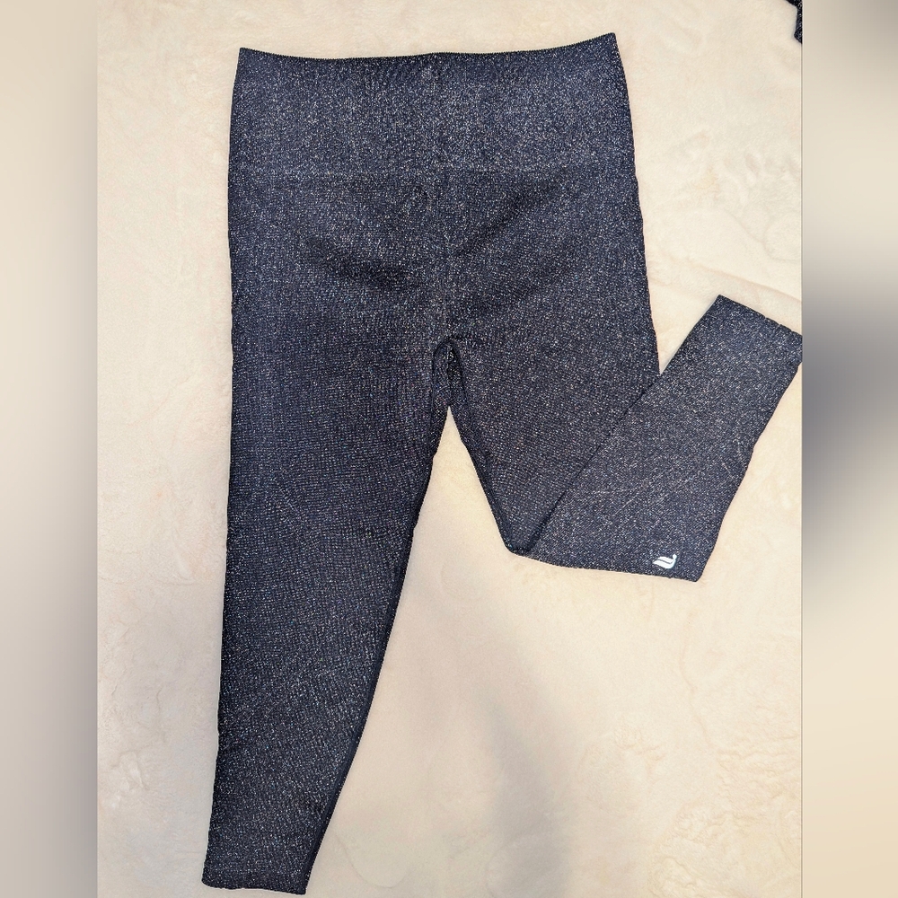 Fabletics Glittery Navy Leggings - Khloe Edit